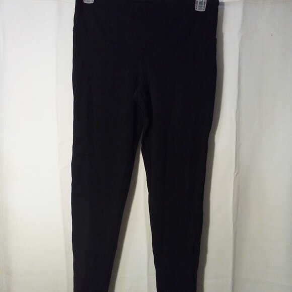 Shape FX Leggings Women L Straight Skinny Active Athletic Cropped Black - Picture 2 of 13